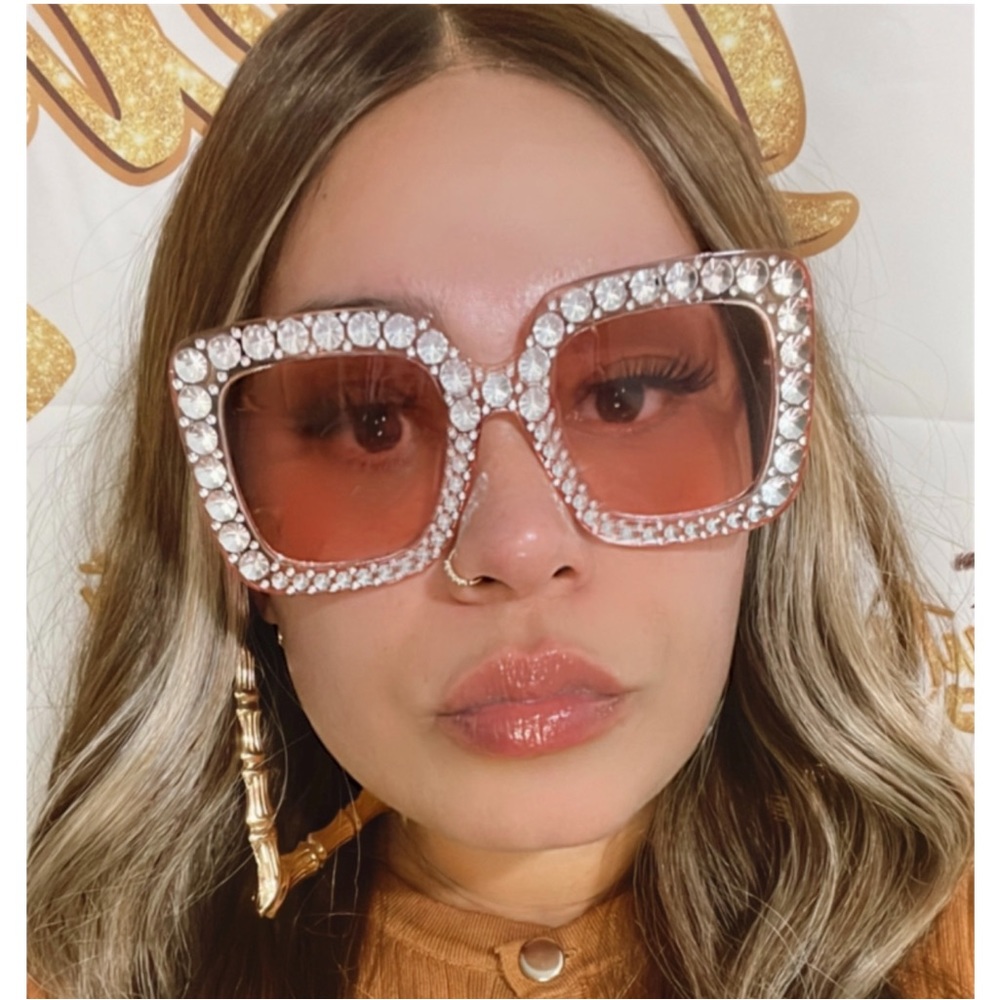 Diamond cut Jelly Pink sunglasses